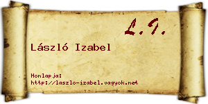 László Izabel névjegykártya